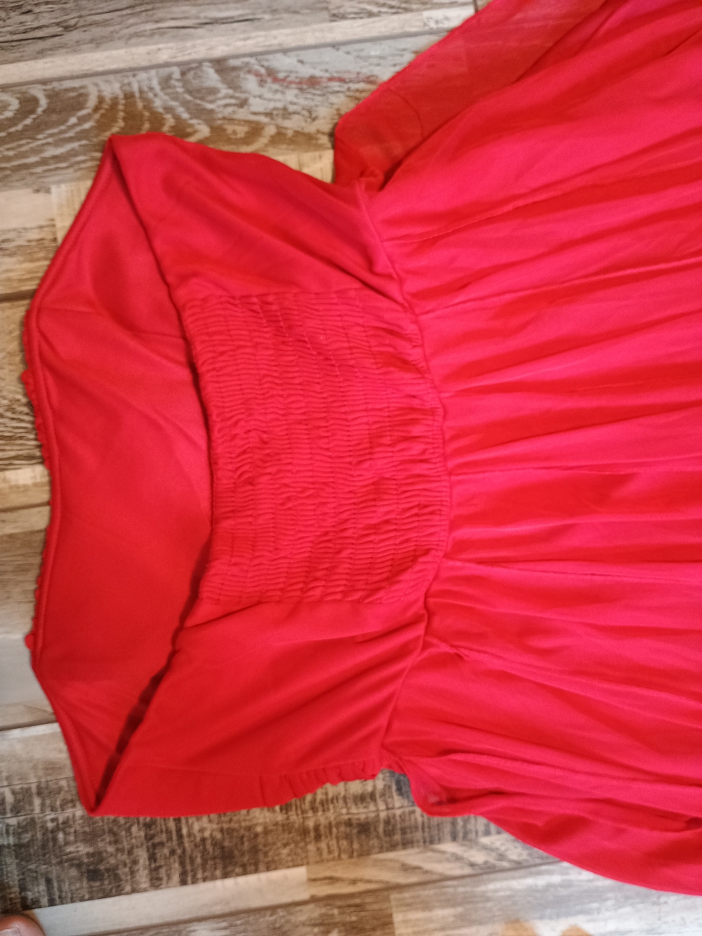 Ruby Rox Red Strapless High-Low Chiffon Dress - Picture 7 of 8